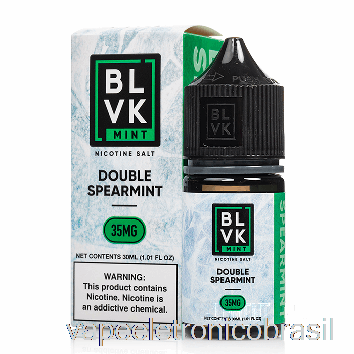 Vape Eletrônico Duplo Hortelã - Sais De Hortelã Blvk - 30ml 35mg